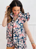 Quilted Floral Print Snap Up Vest (Reg & Plus)