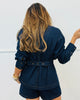 Dark Denim Long Sleeve Shirt (Reg & Plus)