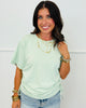 Side Ruched Jersey Top (Reg & Plus) - 2 Colors