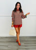 Christmas Candy Cane Stripe Sweater Top (Reg.)
