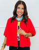 One Button Short Sleeve Cardigan (Reg.) - 3 Colors