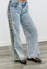 Denim/Leopard Bow Tie Pants (Reg.)