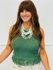 Eucalyptus Fringed Sleeveless Top (Reg.)