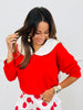 Contrast Detachable Peter Pan Collar Sweatshirt (Reg.)-2 Colors