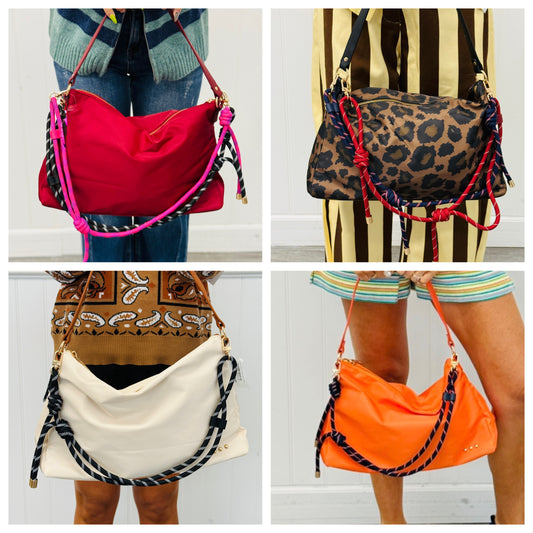 Nylon Slouchy Shoulder Bag (4 colors)