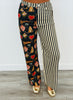 Split Decision Black/Beige Printed Stripe Pants (Reg & Plus)