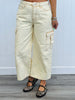 Tan Acid Washed Cargo Jeans (Reg.)