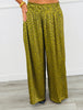Olive Spotted Print Elastic Waist Pants (Reg.)