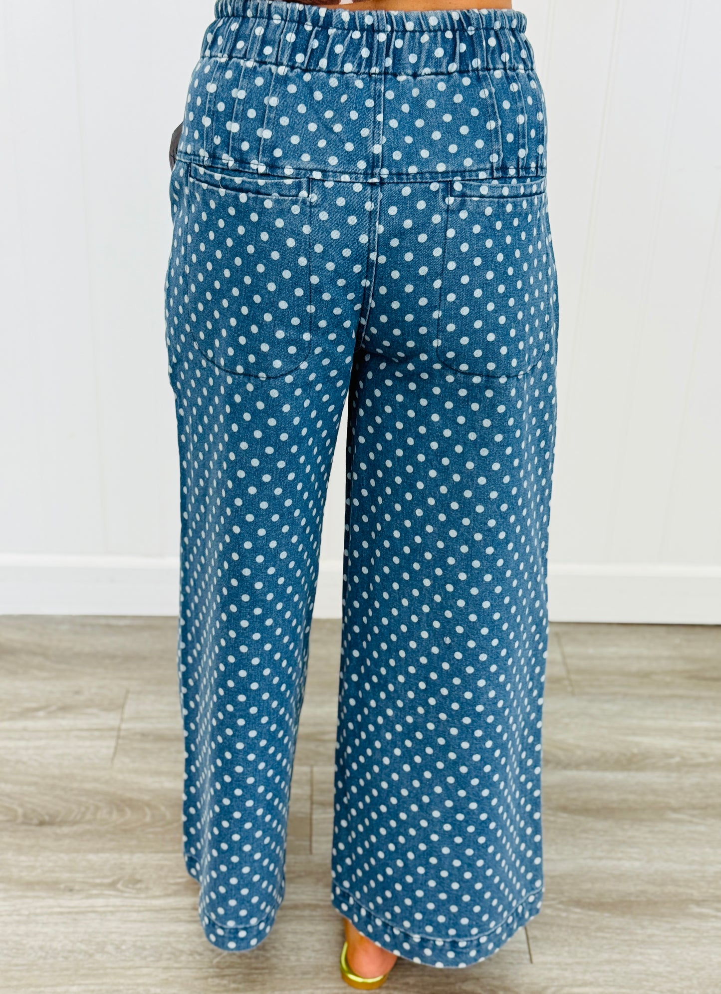 Drawstring Polka Dot Gaucho Pants (Reg.) - 2 Colors