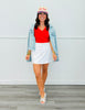 Red Haven V-Neck Bodysuit (Reg. and Plus)
