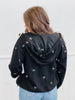 Black Ribbon Embroidery Hoodie (Reg. & Plus)