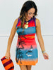 Queen Of Sparkles Sunset Beach Scene Knit Tank Dress (Reg. and Plus)