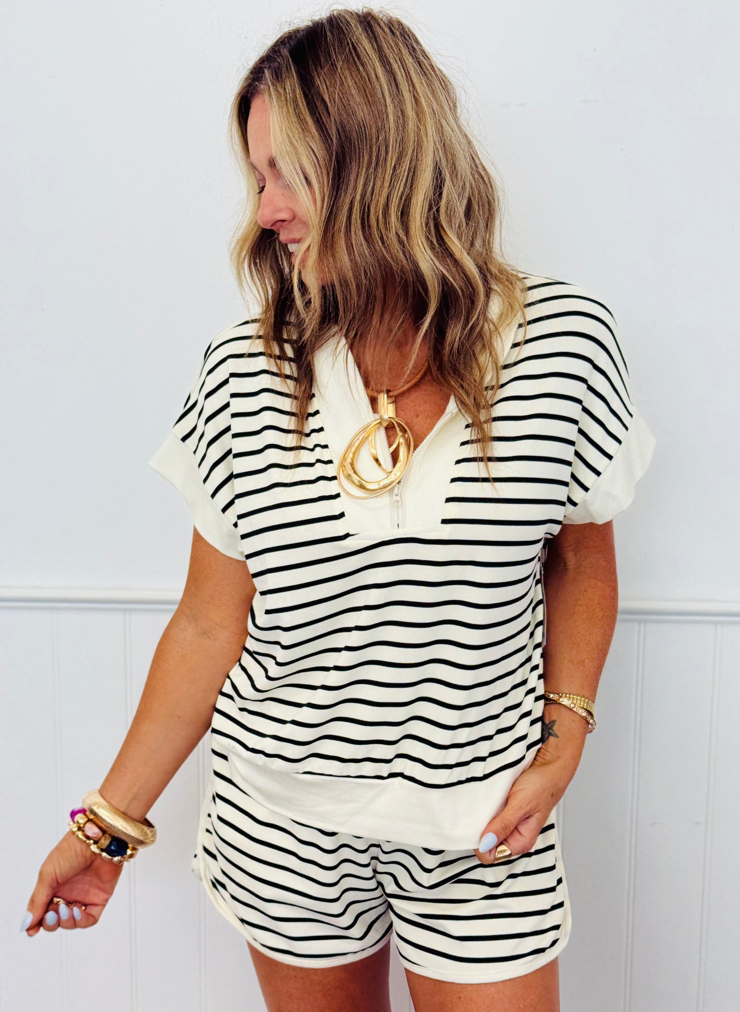 Soft Luxe Striped Top & Shorts Set (Reg.) - 2 Colors