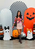 Pumpkin Stars & Moon Print LS Mesh Top (Reg. and Plus)
