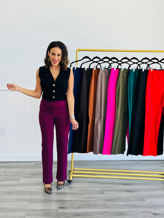 Dear Scarlett Sticking To Business Pants (Reg. & Plus)- 10 Colors