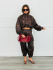 Coffee Floral Sequin Zip Up Jacket (Reg.)