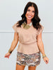 Draped Peplum Blouse (Reg & Plus) - 2 Colors