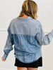 Indigo Color Block Striped Shirt (Reg & Plus)