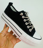 Black Gotta Get Going Platform Sneakers