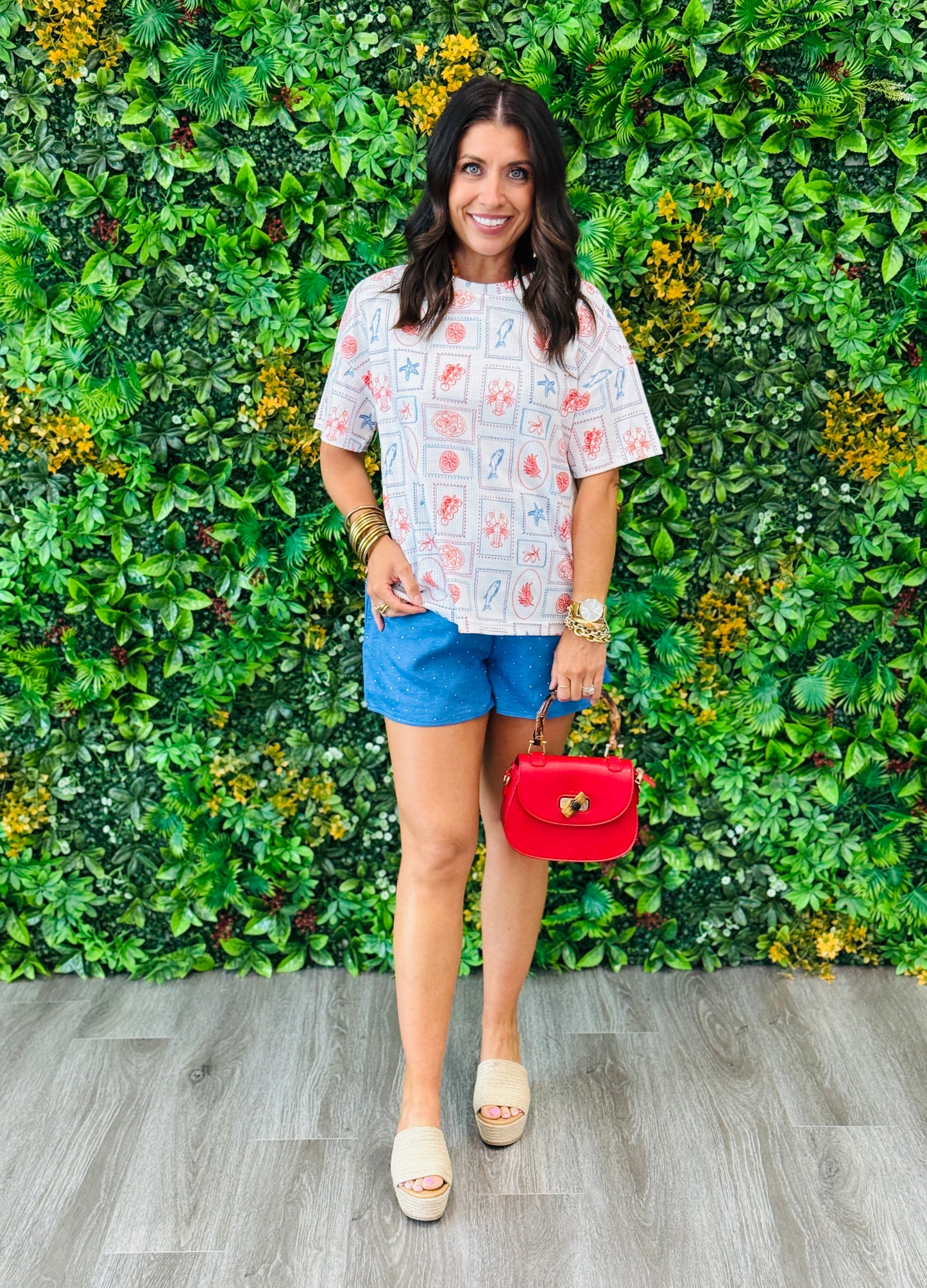 Coastal vibes Weekend Waffle Tee (Reg. and Plus)