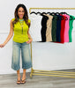 Sleeveless Mock Neck Top (Reg & Plus)- 10 Colors