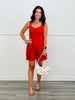 Red Front Button Up Romper (Reg & Plus)