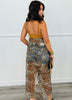 Camel & Leopard Sheer Midi Dress (Reg. and Plus)
