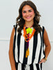 Black/Ivory Stripe Top & Pants Set (Reg & Plus)