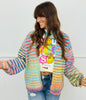 Rainbow Striped Long Sleeve Cardigan (Reg.)