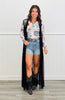Ivory Rock & Roll Long Sleeve Mesh Top (Reg. & Plus)