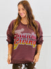 Queen Of Sparkles Brown Rhinestone Thanksgiving Sweatshirt (Reg. and Plus)