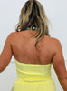 Yellow Strapless Tube Top & Wide Leg Pant Set (Reg.)