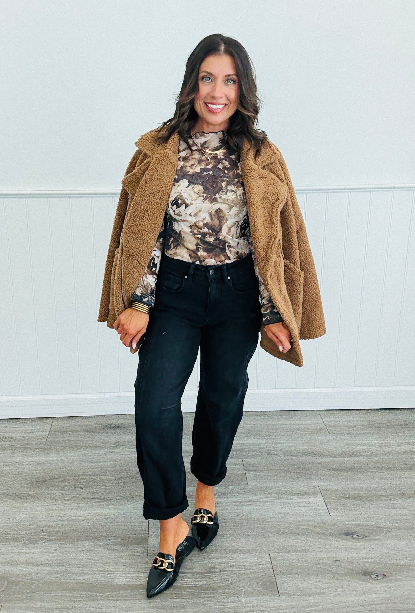 Faux Fur Zip Up Moto Jacket (Reg.) - 2 Colors