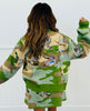 Queen Of Sparkles Green Camo Ducks Cardigan (Reg. and Plus)