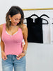 Bow & Lace Tank Top (Reg.)-3 Colors
