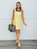 Lemon Striped Sleeveless Mini Dress (Reg.)