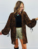 Leopard Velvet Kimono Cardigan (Reg. and Plus)