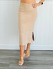 Sweater Knit Pencil Perfect Midi Skirt (Reg)-2 Colors