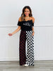 Split Decision Brown/Black Checkered Pants (Reg & Plus)