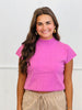 Mock Neck Short Sleeve Top (Reg. and Plus) - 5 Colors