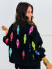 Queen Of Sparkles Black Nutcracker Card Logo Mockneck Sweatshirt (Reg. & Plus)