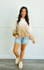 Cozy In Stripes Sweater Top (Reg & Plus)