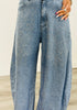 Queen Of Sparkles Denim Rhinestone Barrel Jeans (Reg. and Plus)