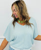 V-Neck Short Sleeve Top (Reg.) - 2 Colors