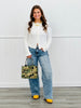 Ribbed Ruffle Hem Sweater Cardi Top (Reg.)-4 Colors