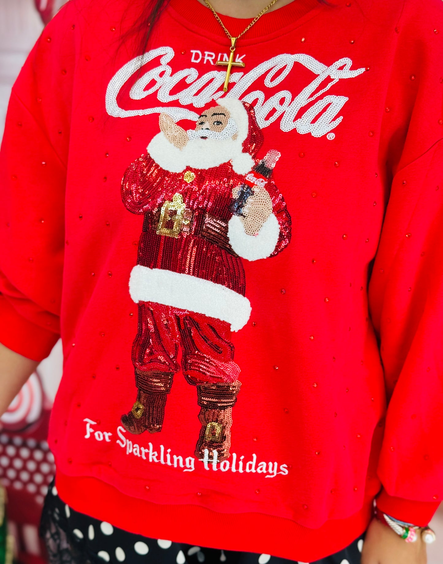 Queen Of Sparkles Licensed 'Drink Coca-Cola For Sparkling Holidays' Sweatshirt (Reg. & Plus)