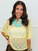 Lace Short Sleeve Top (Reg.) - 3 Colors