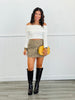 Washed Leopard Print Wrap Skort (Reg.)