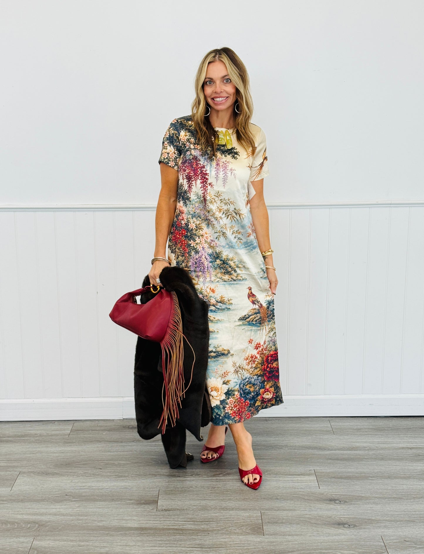 Multi Botanical Floral Maxi Dress (Reg.)