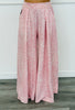 Light Pink Deer Print Palazzo Pants (Reg. and Plus)